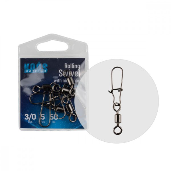 Koos Rolling Swivel With Nice Snap 3/0 5Pcs/Bag