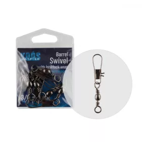 KOOS BARREL SWIVEL WITH INTERLOCK SNAP 3/0 5PCS/BAG - Swivel