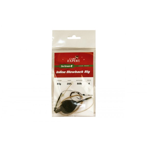 Carp Expert Leadfree Go Green  Inline Blow -Back Rig 80G