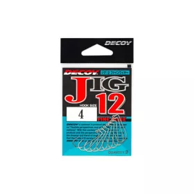 Decoy Jig12 Fine Wire #3 Eyed Barbed Single Jig Hook 9pcs