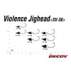 Decoy SV-38 Violence #6 0.9gr Offset Jig Head 5pcs