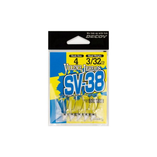 Decoy SV-38 Violence #4 2.5gr Offset Jig Head 5pcs