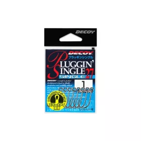   Decoy 27 Pluggin Single #1 Eyed Barbed Single Predator Hook 8pcs