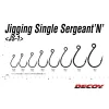 Decoy JS-1 Jigging Single Seargent N #8/0 Eyed Barbed Single Predatory Fish Hook 2pcs
