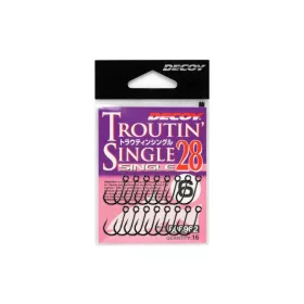  Decoy 28 Troutin Single #8 Eyed Barbed Single Predator Hook 16pcs