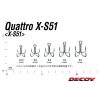 Decoy Quattro X-S51 #10 Eyed Barbed Quad Hook 6pcs