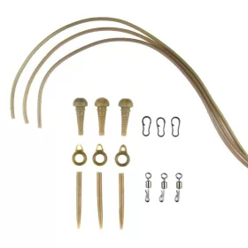 Carp Academy Complete End Tackle - on Soft Tube Brown 3pcs