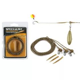   Carp Academy Complete End Tackle - on Lead Core Line Brown 3pcs