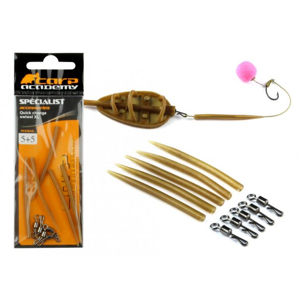 Carp Academy Quick Snap with Silicone Tube XL 5+5pcs
