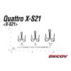 Decoy Quattro X-S21 #1 Eyed Barbed Four-pronged Hook 5pcs