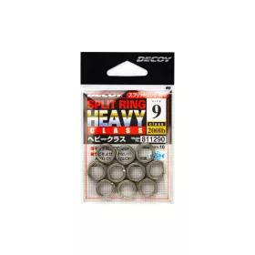 Decoy R-5 Heavy Class Silver 9 200lb Split Ring 10pcs