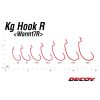 Decoy Worm 17R KG 2/0 Blood Red Offset Hook 6pcs
