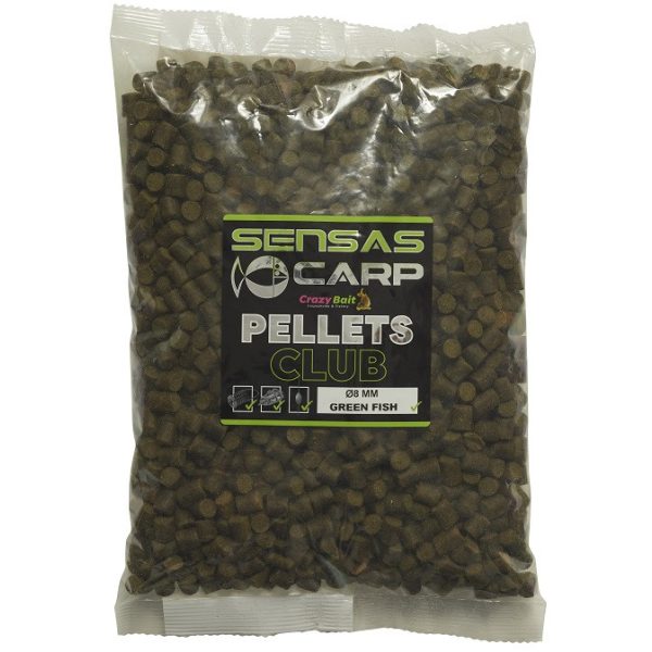 Sensas Green Fish Club Pellets 8mm Feeding pellets 1kg