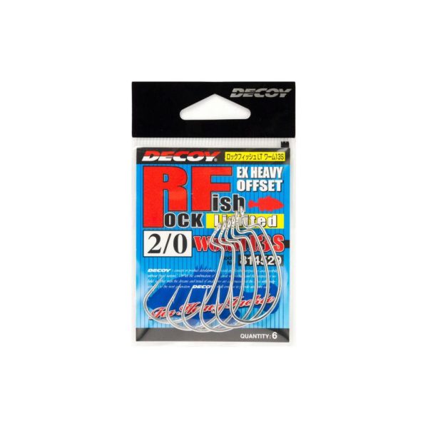 Decoy Worm 13S Rock Fish Limited 2/0 Offset Hook 6pc