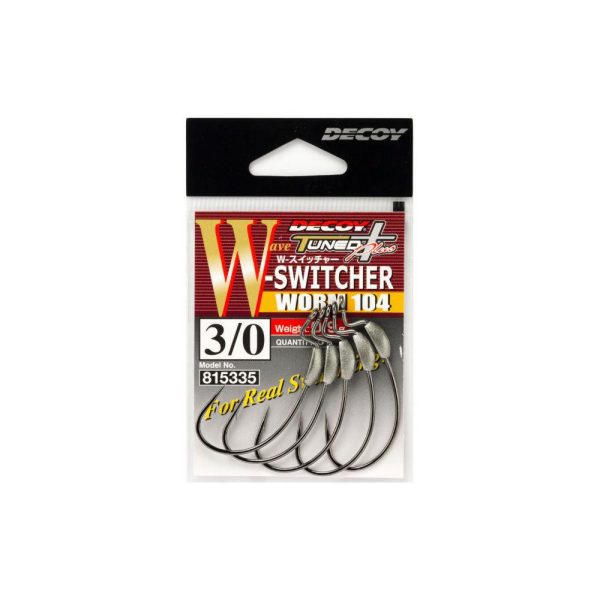 Decoy Worm 104 W Swicher #2/0 0.5gr Weighted Offset Hook 5pcs