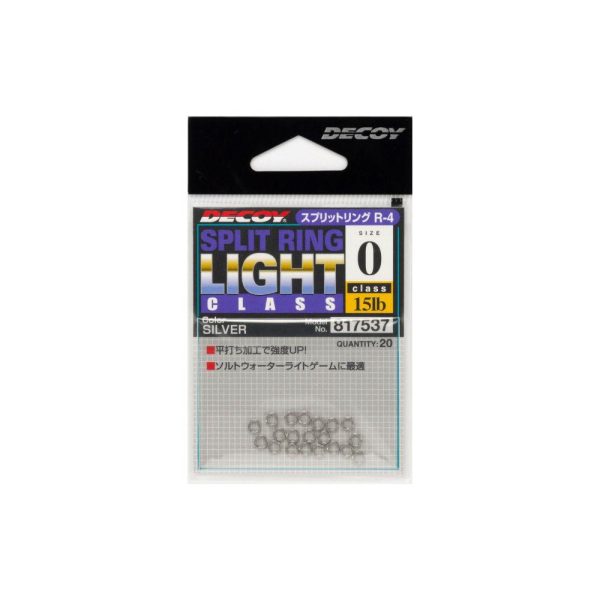 Decoy R-4 Light Class Silver 3 40lb Split Ring 20pcs