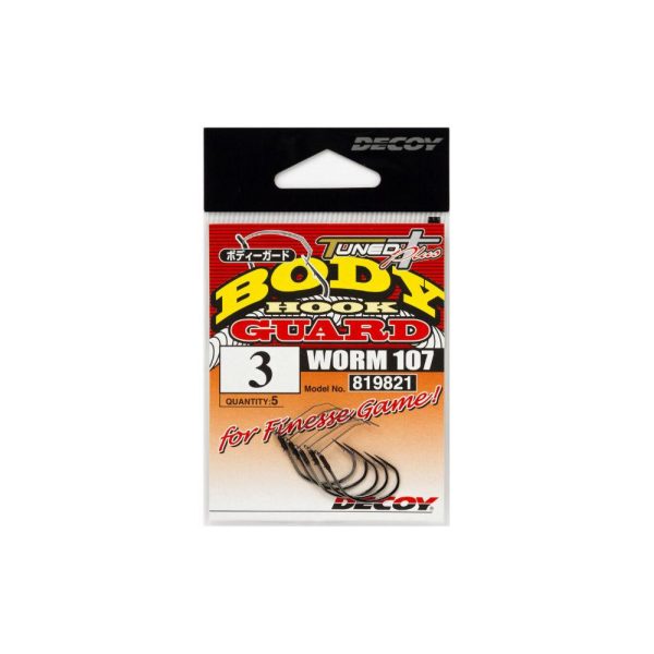 Decoy Worm 107 Body Guard 1/0 Weedless Hook 5pcs