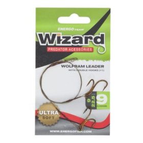 Tungsten Leader with Double Hook 6 6Kg 2Pcs/Pack