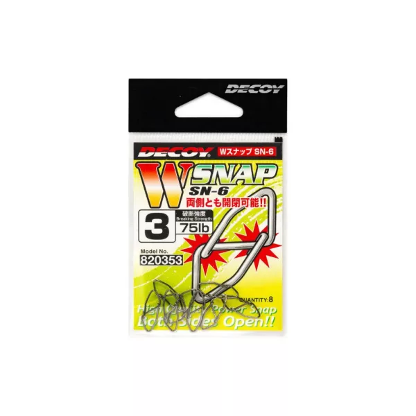 Decoy SN-6 W Snap 1 40lb Snap 8pcs