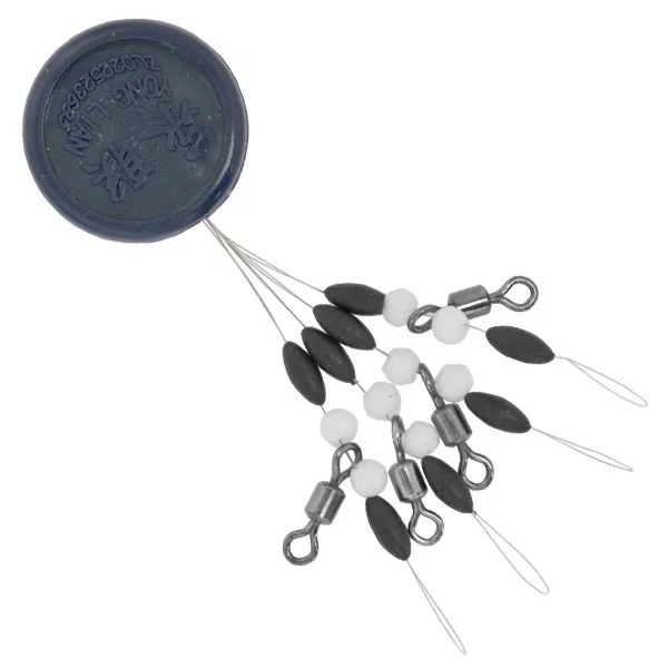 BEADED SWIVEL WITH RUBBER STOPPER (2 Pcs/Pack) - Swivel snap