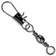 Black Fighter Barrel Swivel With Interlock Snap 4# 6Pcs/Bag