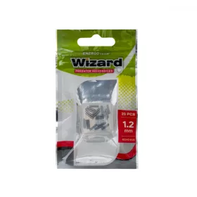   WIZARD WIRE LEADER FASTENING TUBE 1.0X1.4X8MM 20PCS/PACK SHINY BLACK - Crimping tube