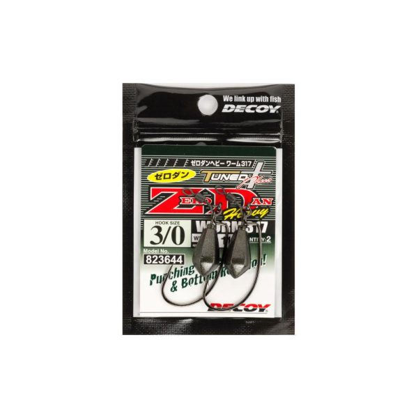 Decoy Worm 317 Zero-Dan Heavy #3/0 11gr Weighted Offset Hook 2db