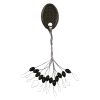 Nevis rubber stopper Black S 4x2mm 12pcs