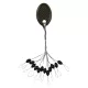 Nevis Black Rubber Stopper S 4x2mm 12pcs