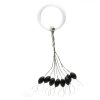 Nevis rubber stopper Black S 4,5x2,2mm 8pcs