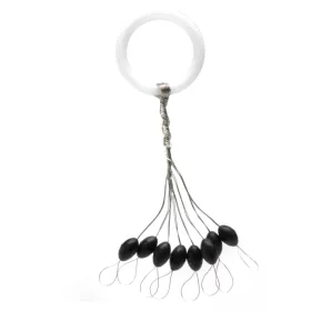 Nevis Black Rubber Stopper L 5.5x3mm 8pcs