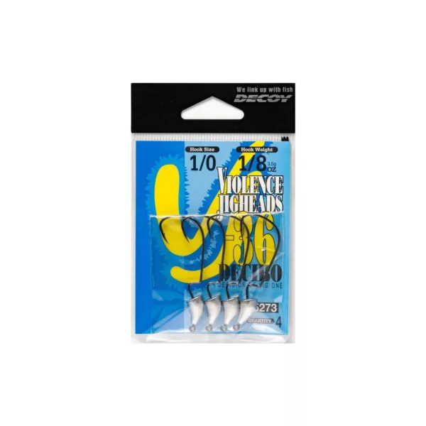 Decoy VJ-36 Decibo Violence #3/0 5.0gr Offset Jig Head 3pcs