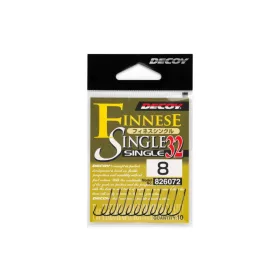   Decoy 32 Finesse Single #10 Eyed Barbed Single Predator Hook 10pcs