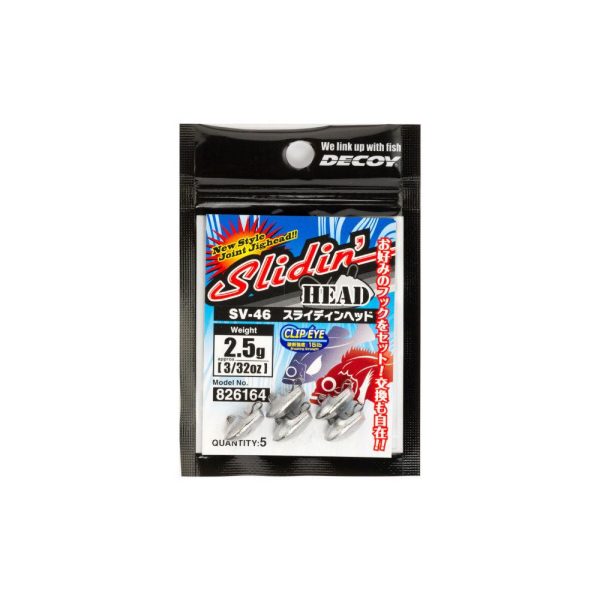 Decoy SV-46 Slidin Head 1.5gr Jig Head Lead 5pcs