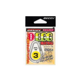 Decoy R-10 Egg Ring Silver 3 75lb Split Ring 12pcs