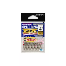 Decoy R-11 Ex Silver 4+ 80lb Split Ring 18pcs