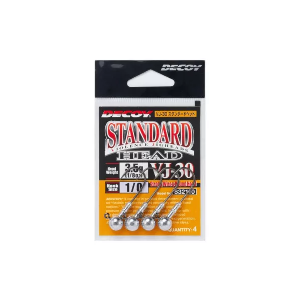 Decoy VJ-30 Standard Head #1/0 2.5gr Jig Head 4pcs