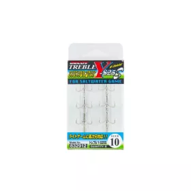 Decoy Y-S25S Saltwater Game #16 Eyed Barbed Treble Hook 8pcs