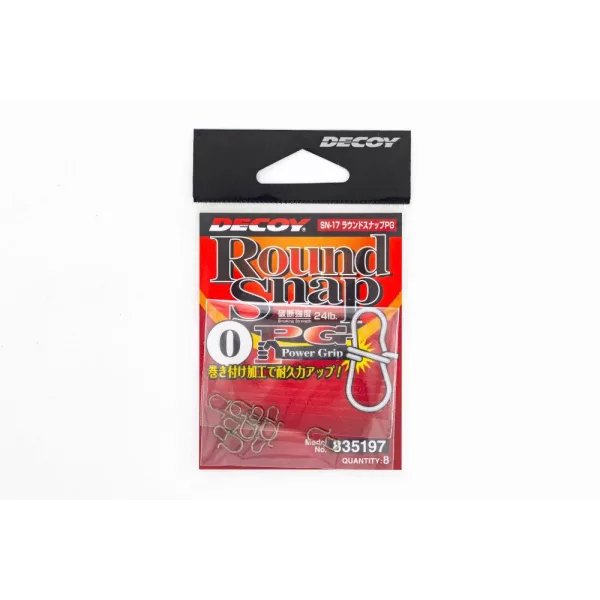 Decoy SN-17 Round Snap PG Power Grip #00 22lb Snap 8pcs