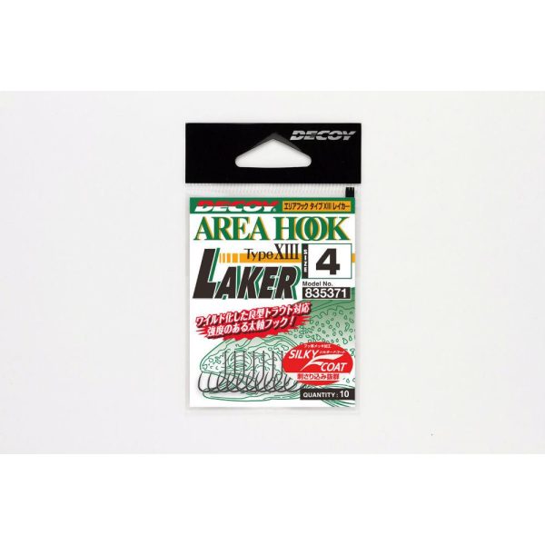 Decoy Area Type XIII Laker #6 Barbless Eyed Barbless Single Predator Hook 10pcs