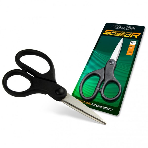 Nevis Braided Cord Cutting Scissors Silver-black