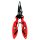 Reiva braided line cutting scissors Black-red