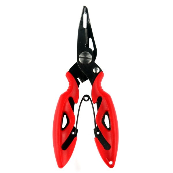 Reiva braided line cutting scissors Black-red