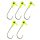Nevis Gumihal head yellow 5/0 3gr 5pcs Jig head