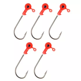 Nevis Soft bait head red 4/0 5gr 5pcs/pack Jig head