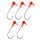 Nevis Gumihal head red 5/0 5gr 5pcs Jig head