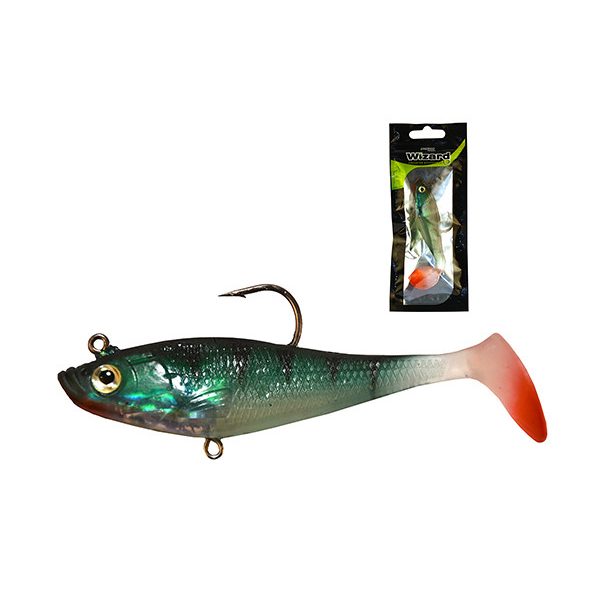 Wizard Swimbait Paddle Long Bluetiger 10,16cm Gumihal