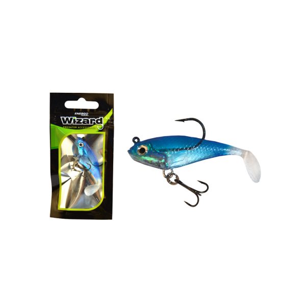 Wizard Swimbait Paddle Shad 5,08cm Blue Rubber Fish