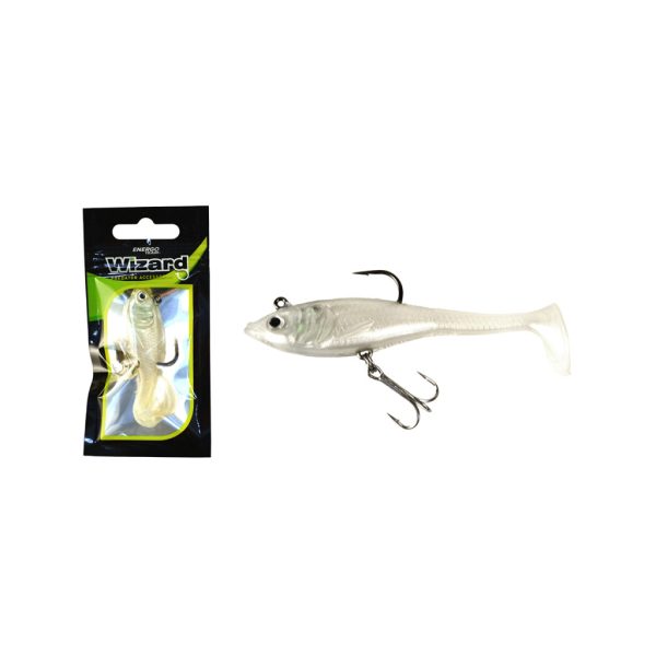 Wizard Swimbait Paddle Shad 7,62cm White Rubber Fish