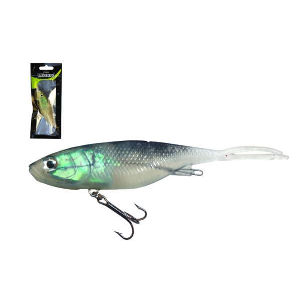 Wizard Swimbait Twintail Roach Hologray 10,16cm Rubber Fish